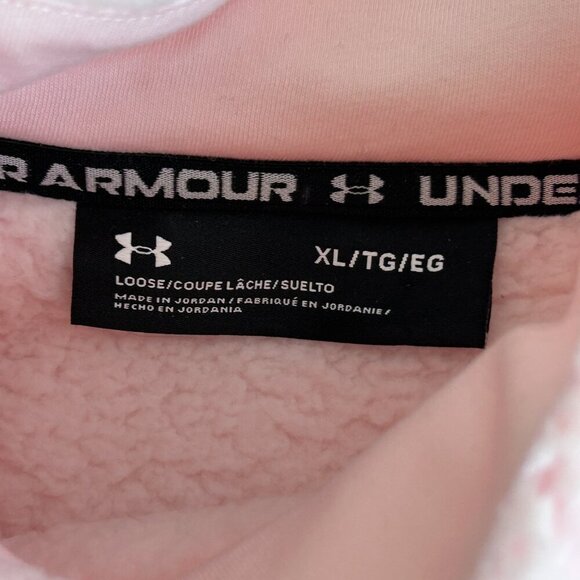 Under Armour Women's Sherpa Fleece Mock Neck Pullover Pink & Black Size XL NWTs - Picture 7 of 12